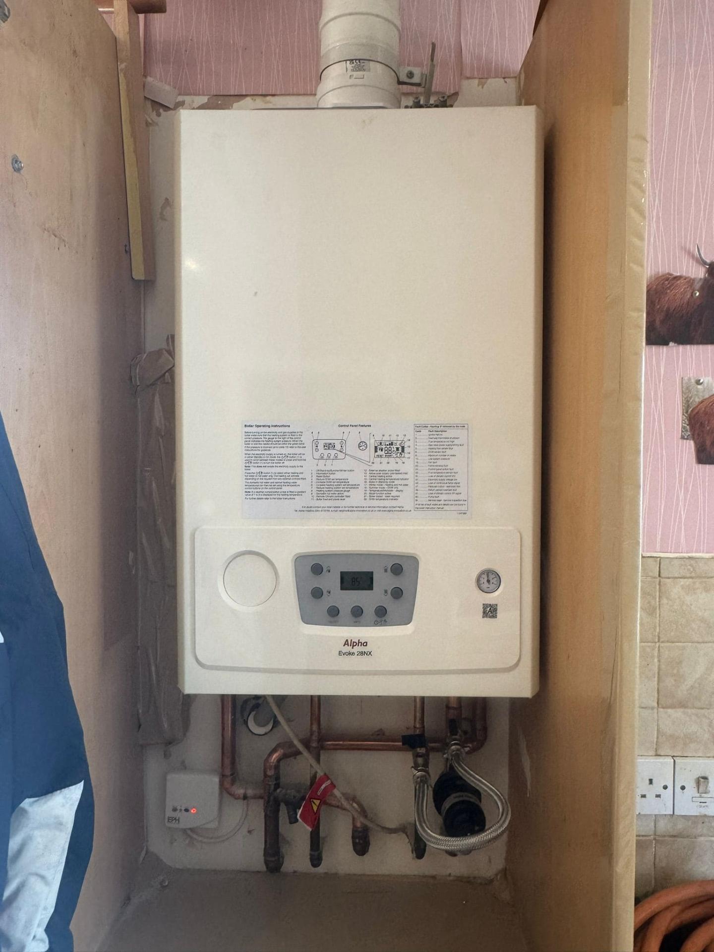 Alpha Evoke boiler installation by Central One