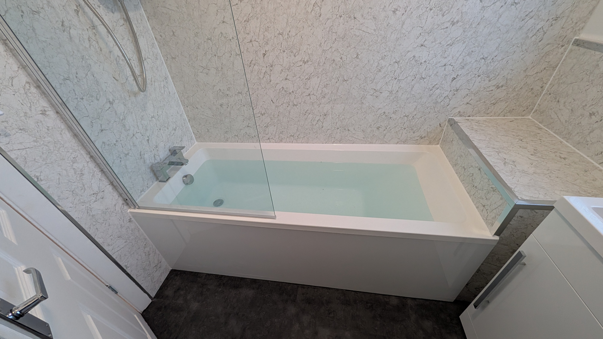 High-end bathroom with modern fixtures