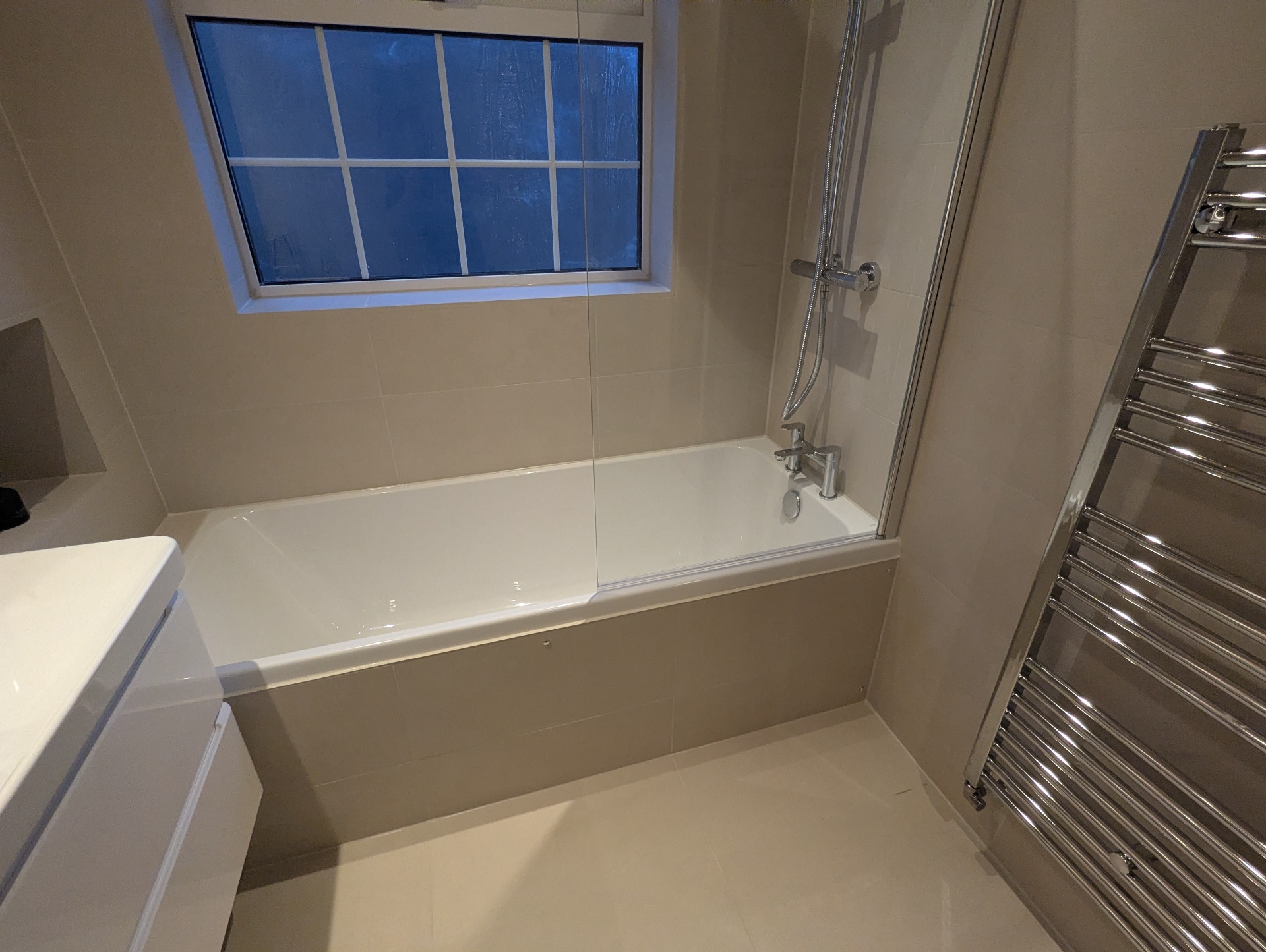 White bath top-down view