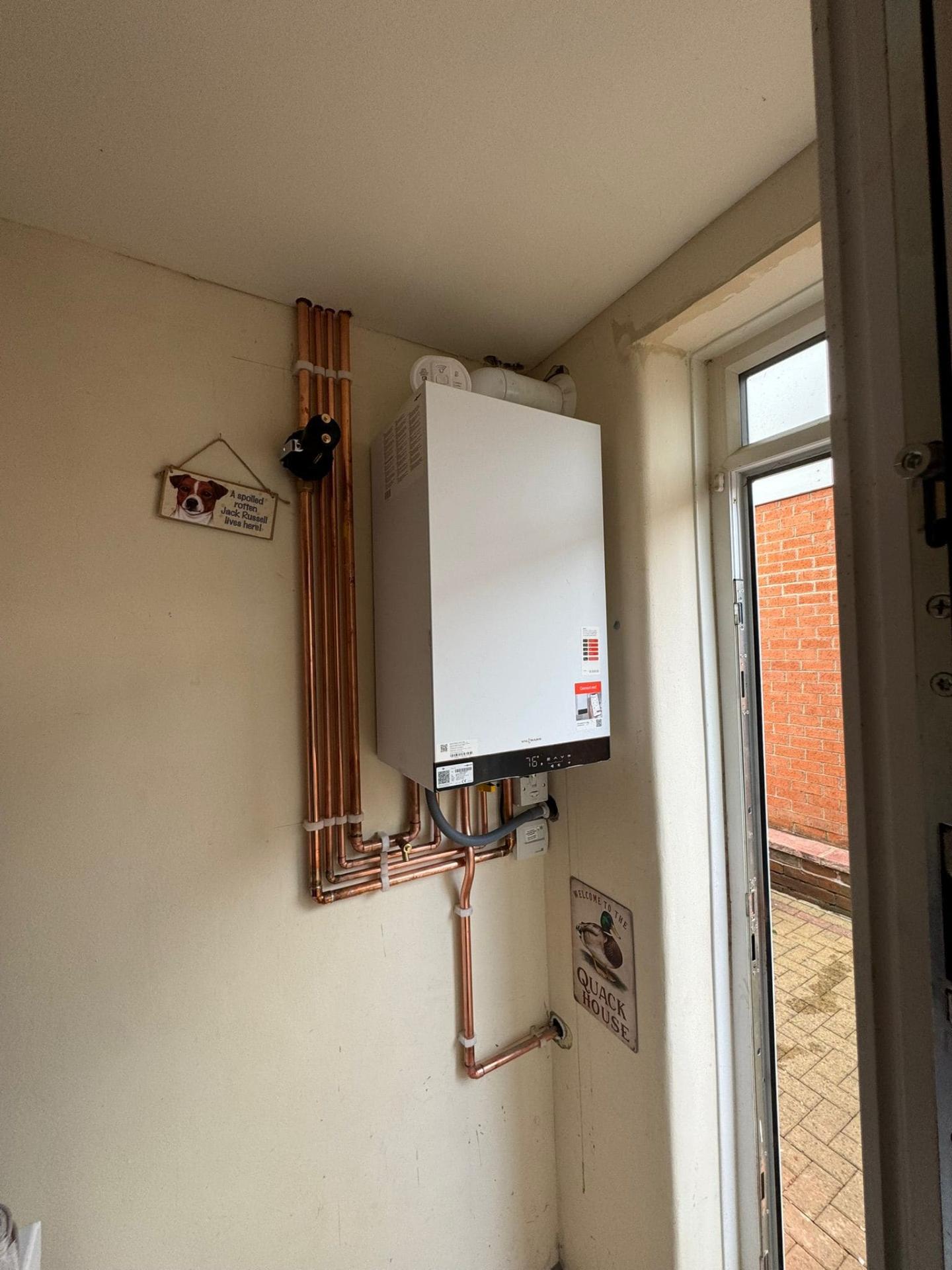 Professional copper pipework installation for central heating system by Central One